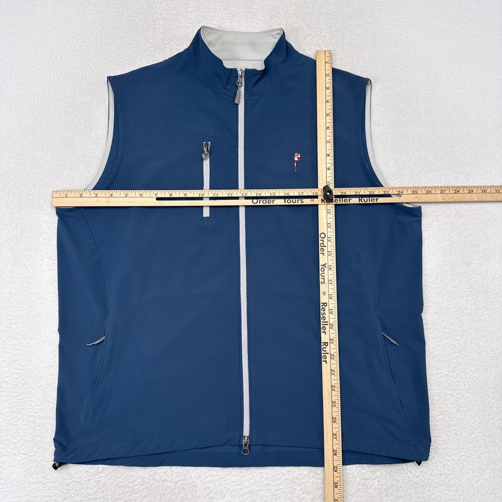 Friars Head Golf Club Peter Millar Vest Men Size XL Blue Full Zip Element 4 Wind - Picture 7 of 9